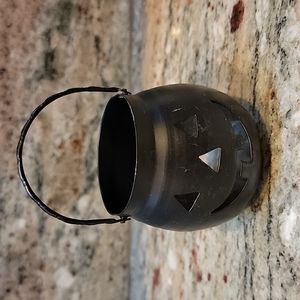Vintage Metal Halloween Pumpkin Tealight Holder